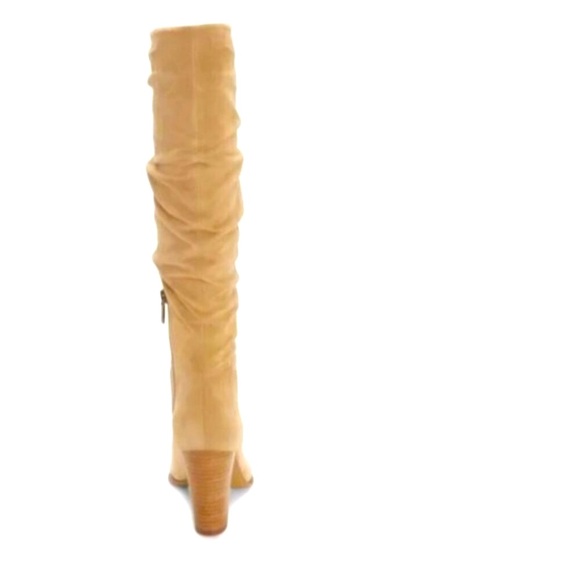 Vince Camuto Derika Leather Boot - Tortilla Suede Size 8.5 Wide Calf - Picture 2 of 7